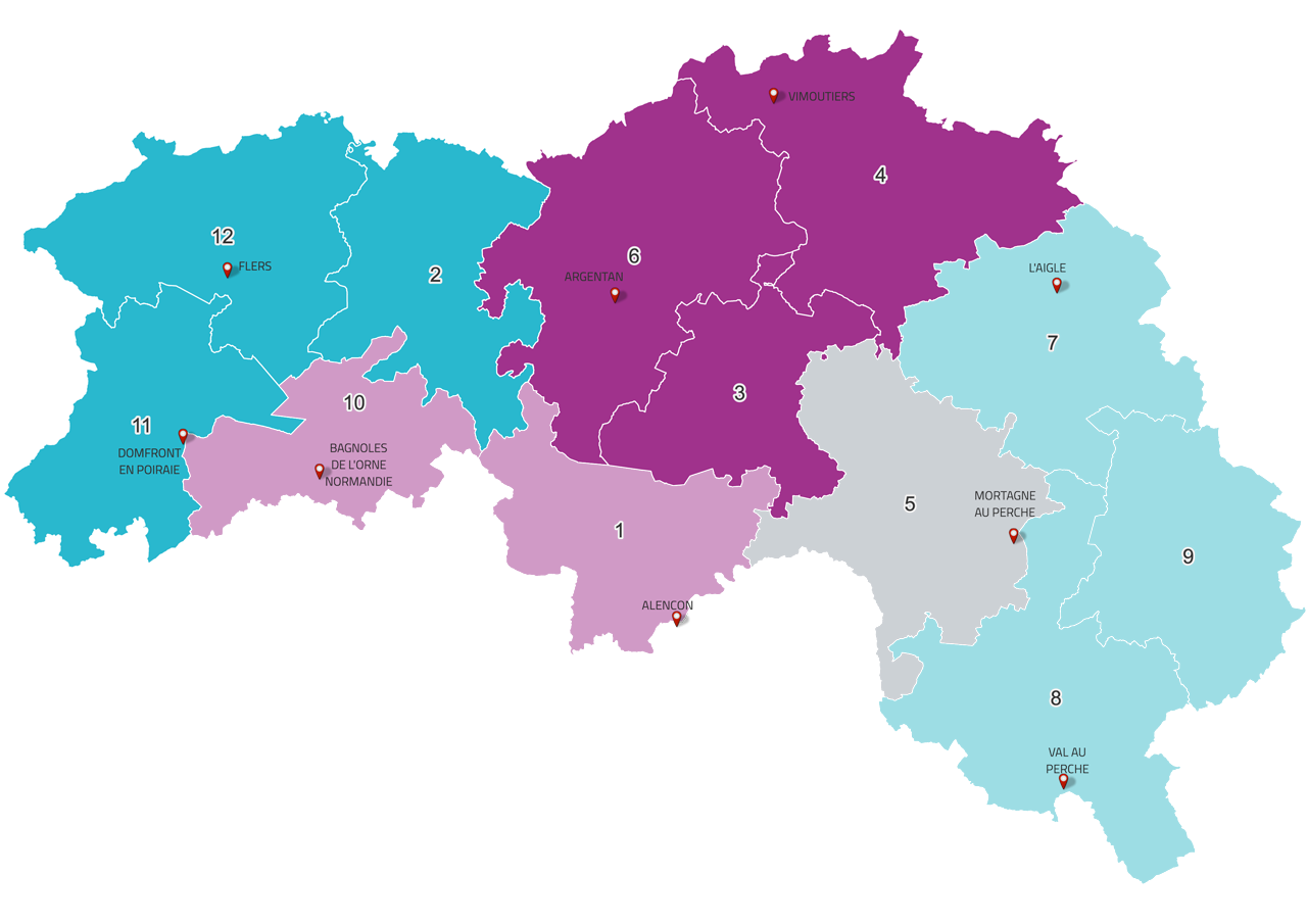 Carte des contacts réseau électricité Orme